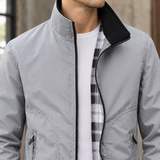 Brendan Stand Collar Jacket - Lead Product Detail