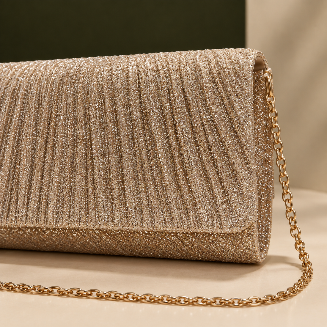 Gori Ruched Clutch - Lead Product Detail