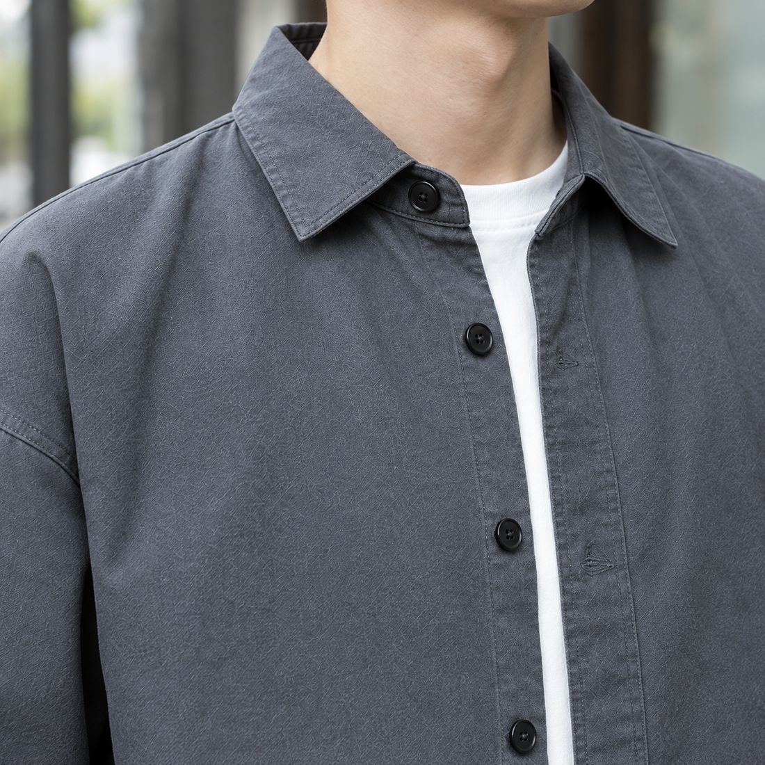 Thibault Workwear Overshirt - Lead Product Detail