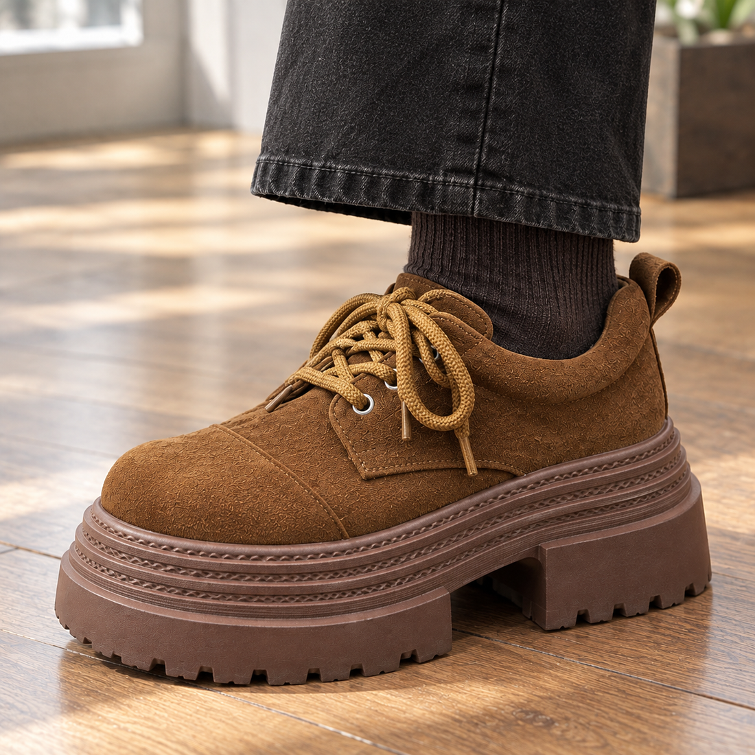 Tornabuoni Platform Derby Shoes - Lead Product Detail