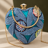 Piacenza Sequined Heart Clutch - Lead Product Detail