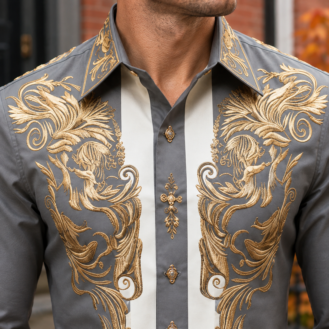 Colm Embroidered Shirt - Lead Product Detail