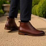 Padova Leather Ankle Boots - Lead Alternate View