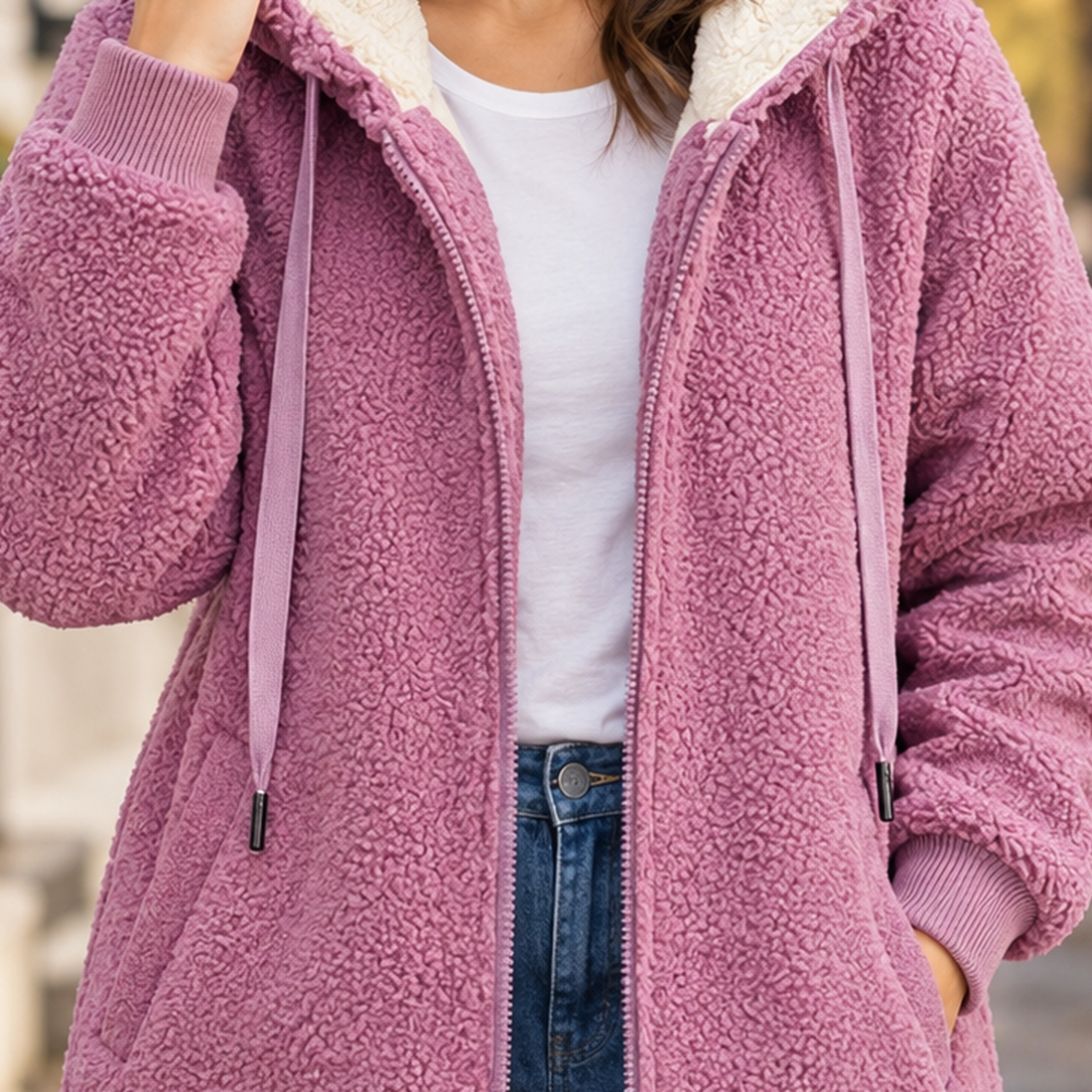 Catriona-Grace Hooded Fleece Jacket - Lead Product Detail
