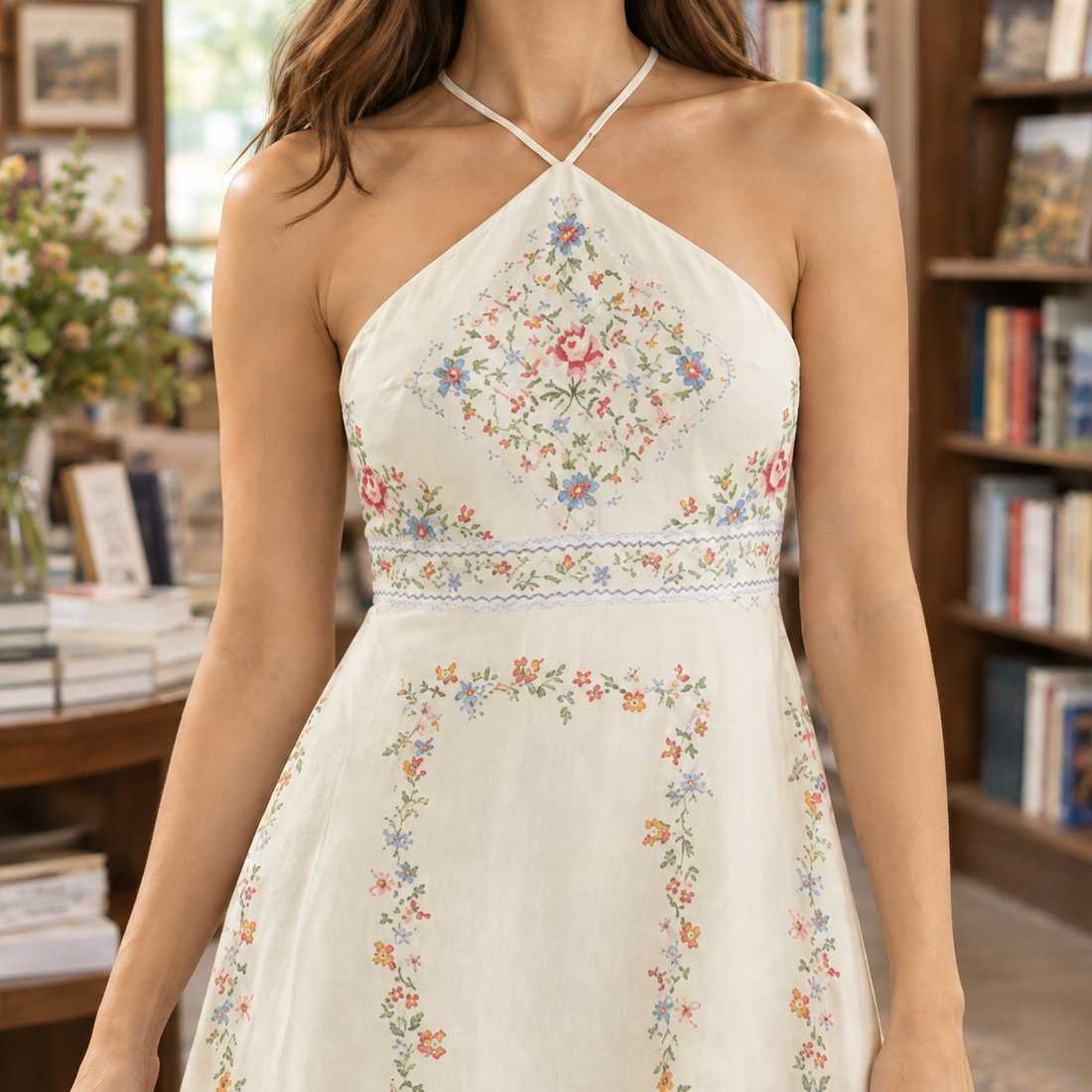 Marcella-Jane Halter Midi Dress - Lead Product Detail