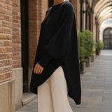 Camille Poncho Sweater - Lead Alternate View