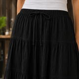 Freya Tiered Maxi Skirt - Lead Product Detail
