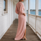 Hallie Draped Maxi Dress - Lead Alternate View