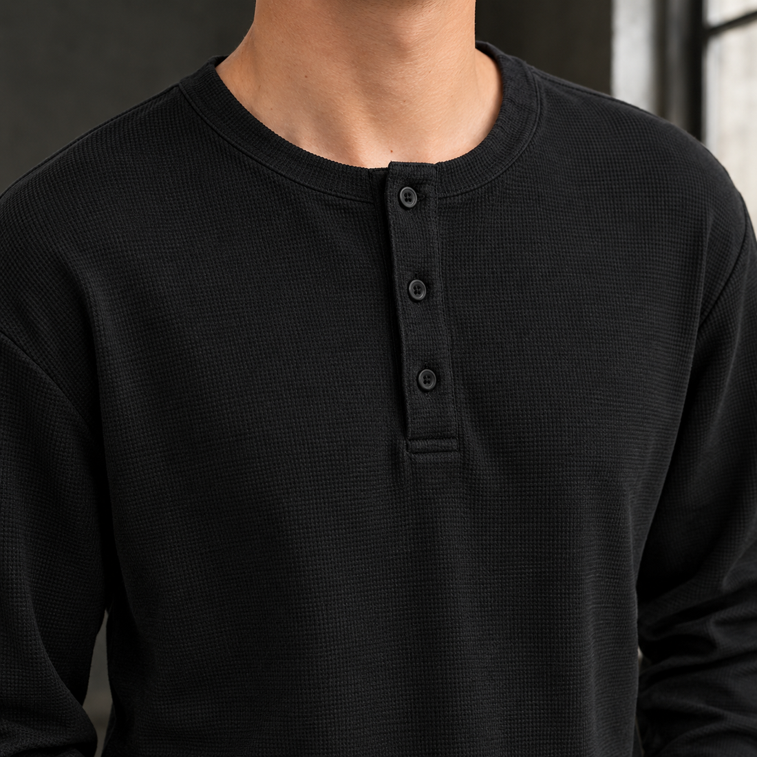 Alex Waffle Henley - Lead Product Detail