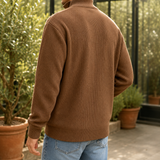 Marcel Quarter Zip Sweater - Lead Alternate View