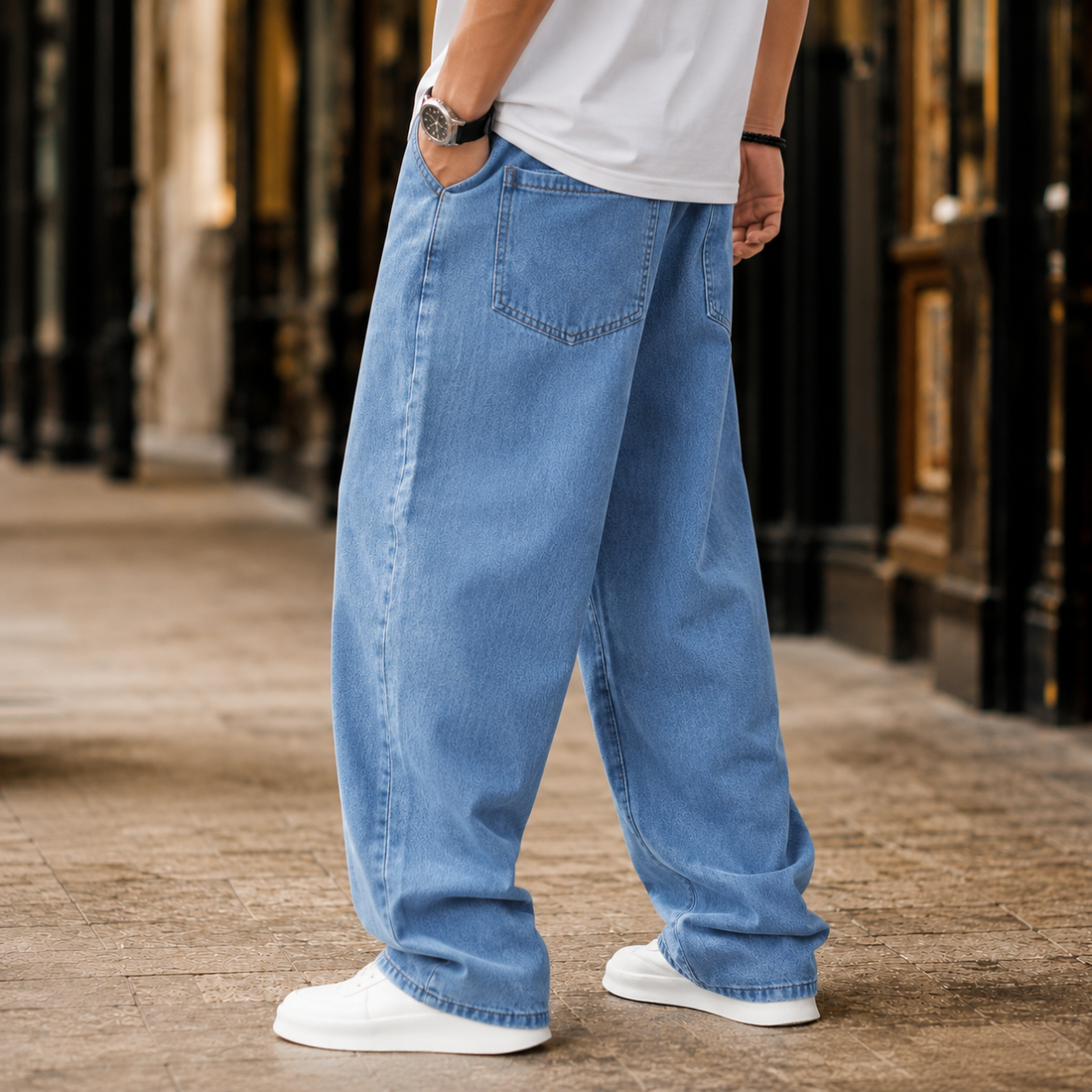 Bertrand Baggy Jeans - Lead Alternate View