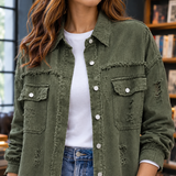 Arwen-Grace Distressed Overshirt - Lead Product Detail