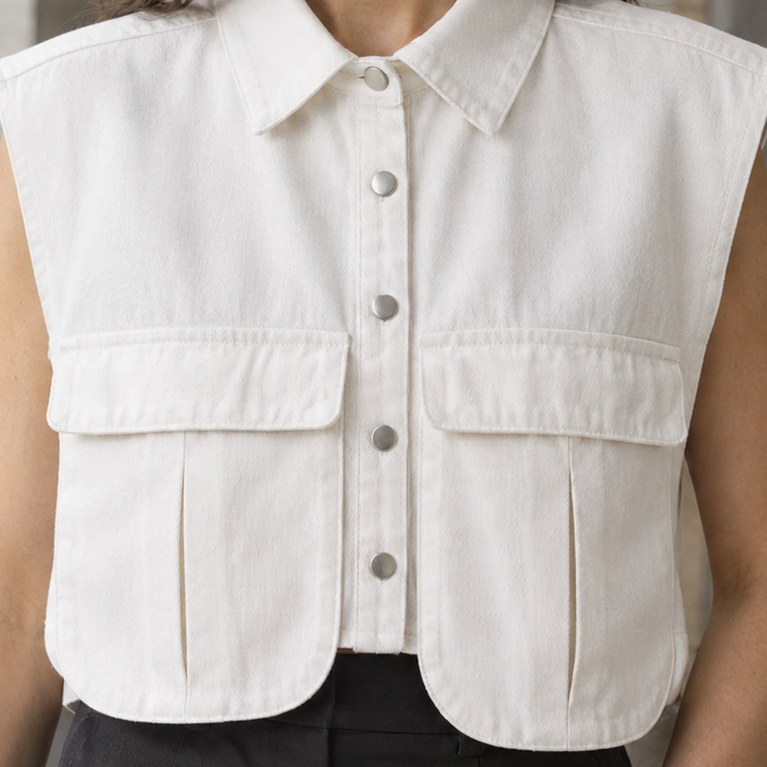 Willa-Skye Utility Denim Top - Lead Product Detail