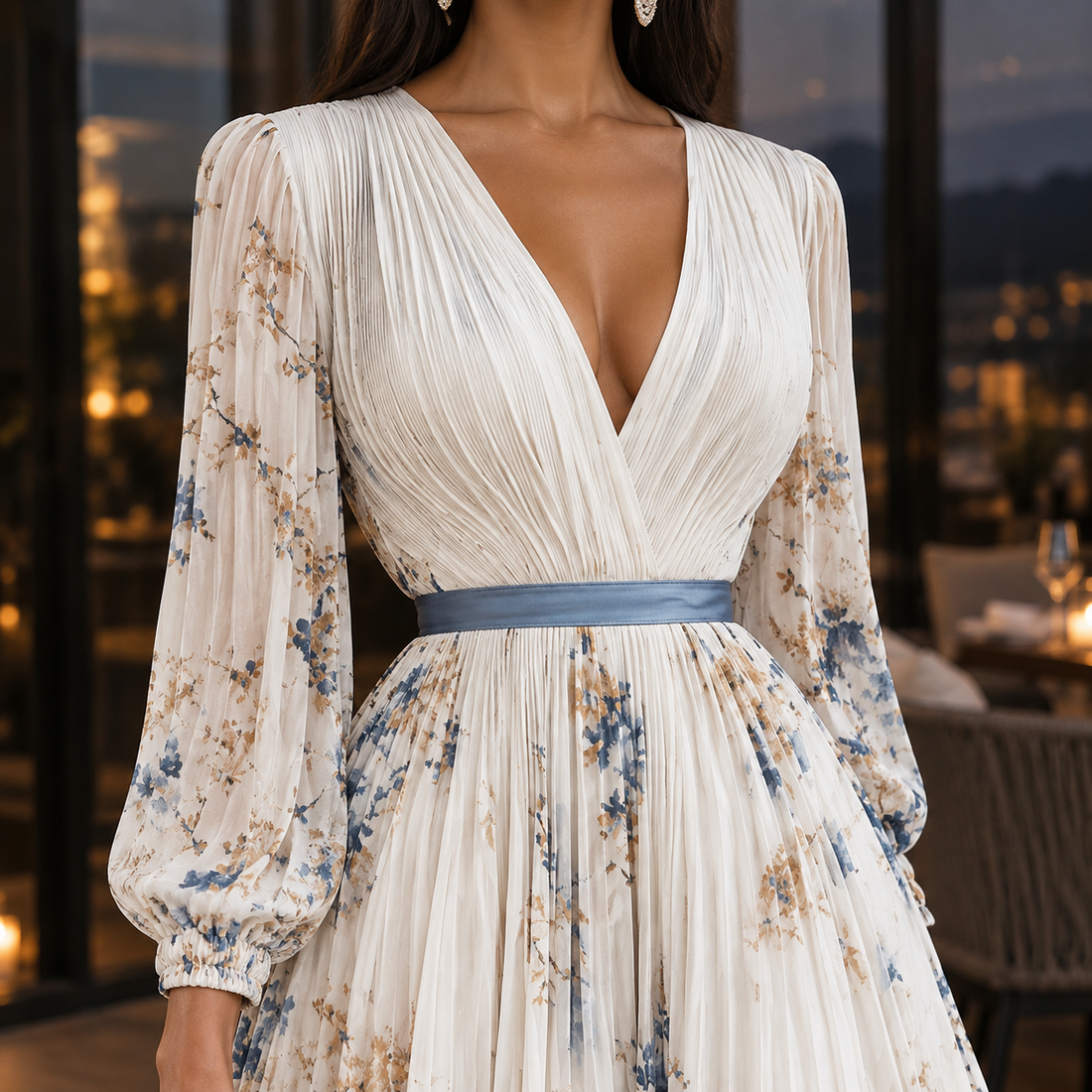 Caroline Pleated Dress - Lead Product Detail