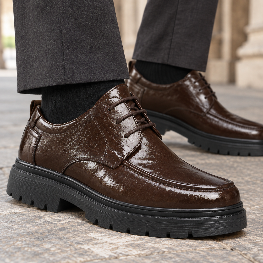 Cividale Lug Sole Derbies - Lead Product Detail