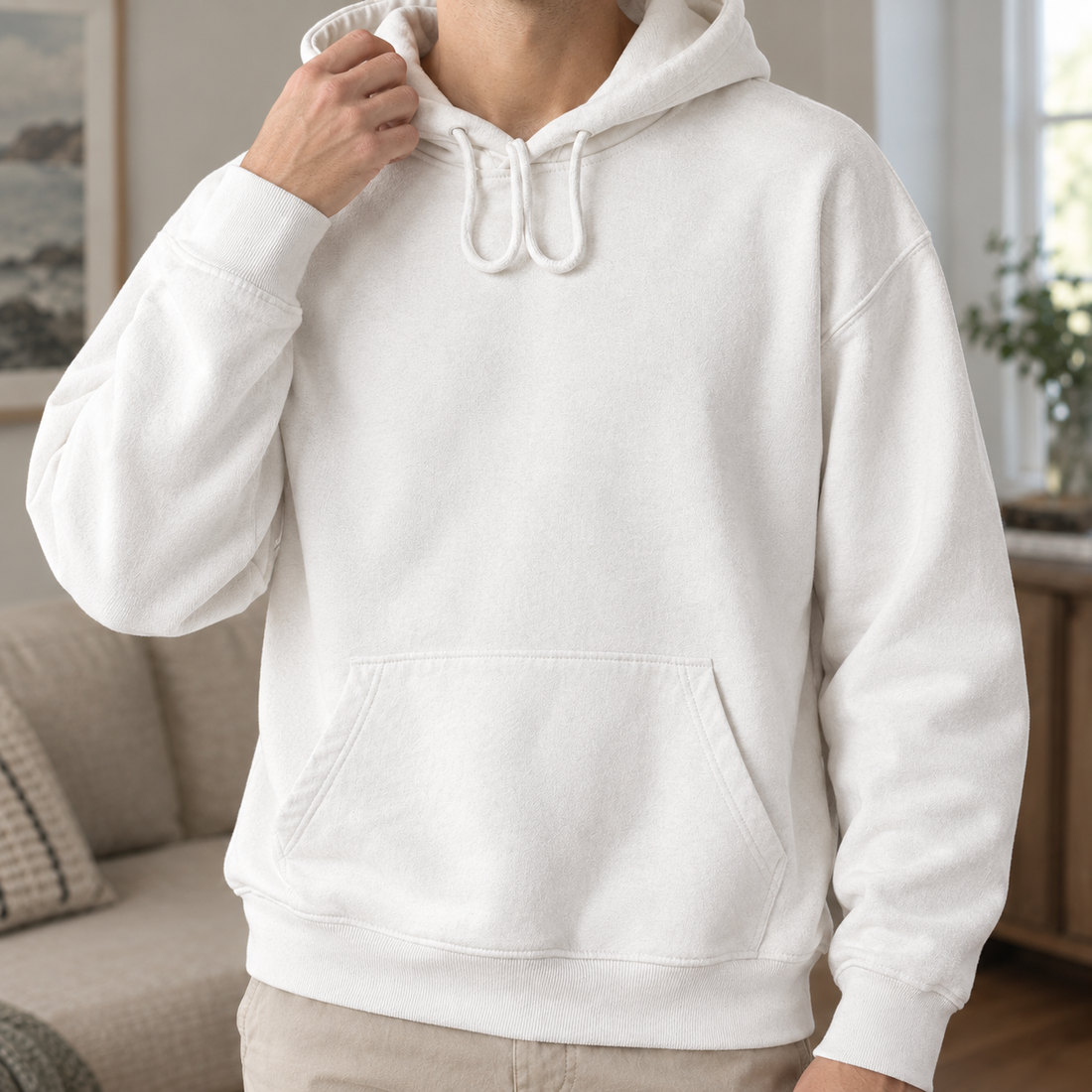 Oswin-Miles Cotton Hoodie - Lead Product Detail