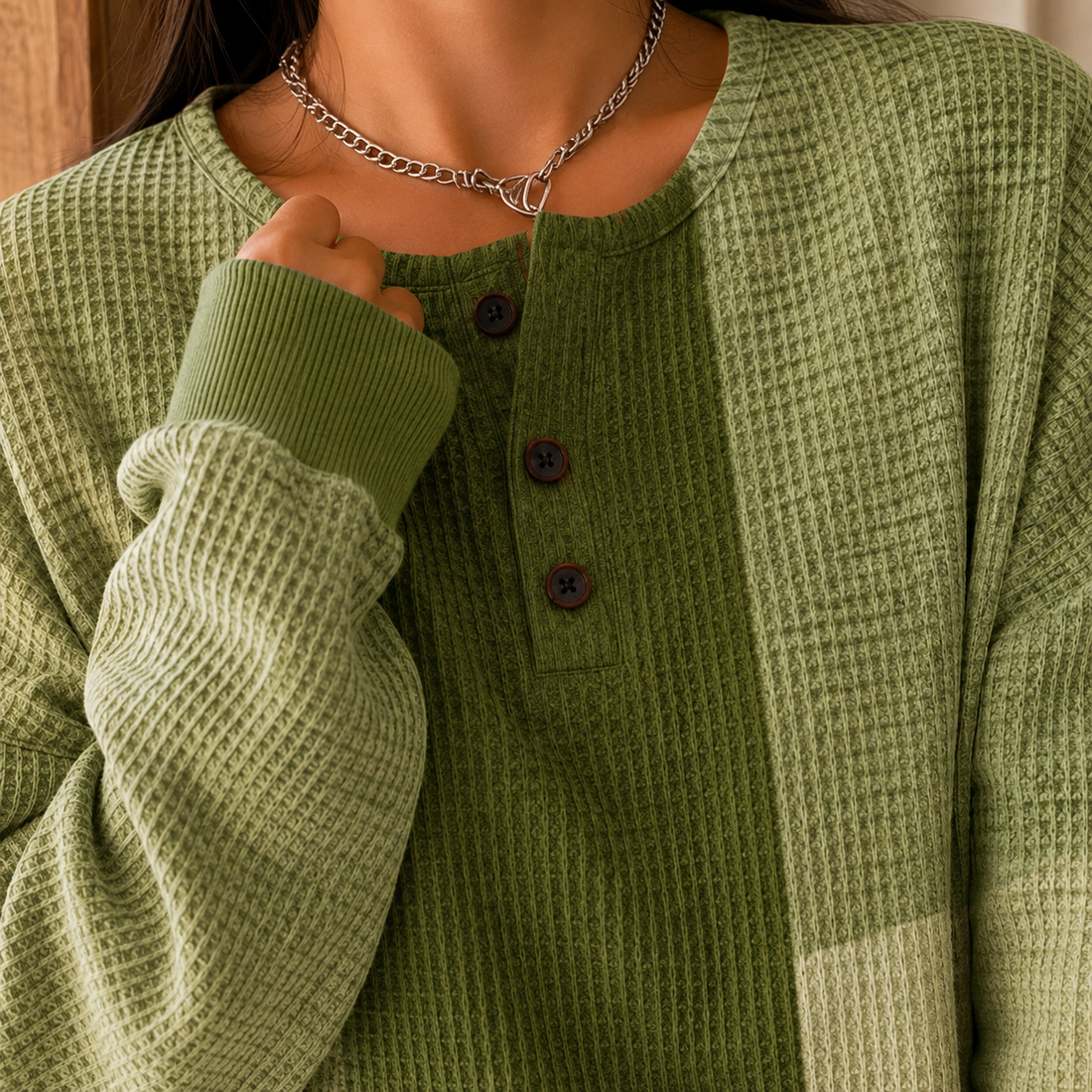 Adeline-Elise Color Block Sweater - Lead Product Detail