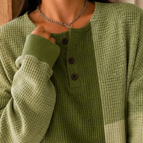 Adeline-Elise Color Block Sweater - Lead Product Detail
