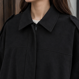 Morgan Suede Jacket - Lead Product Detail