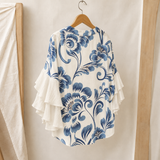 Maeve Ruffle Sleeve Blouse - Lead Alternate View