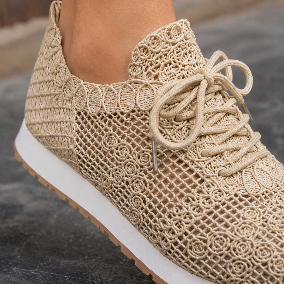Lucca Woven Sneakers - Lead Product Detail