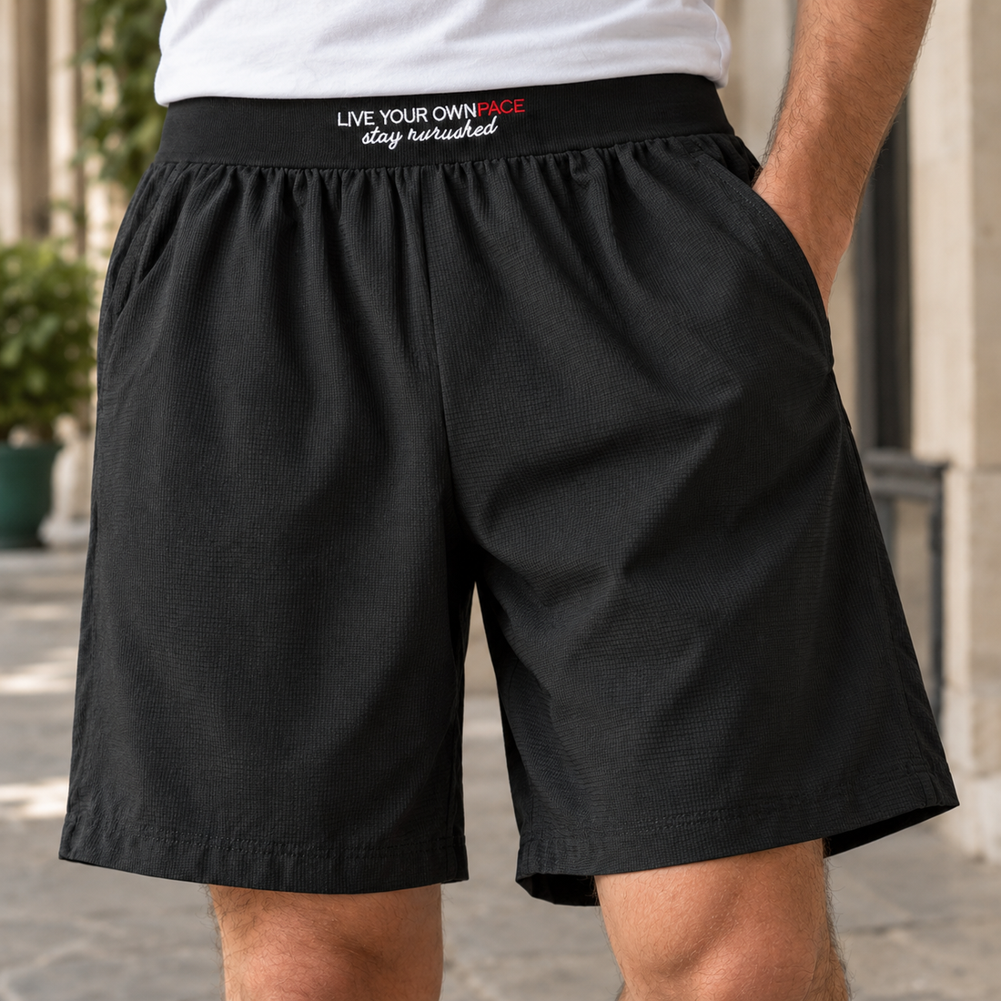 Raoul Textured Shorts - Lead Product Detail