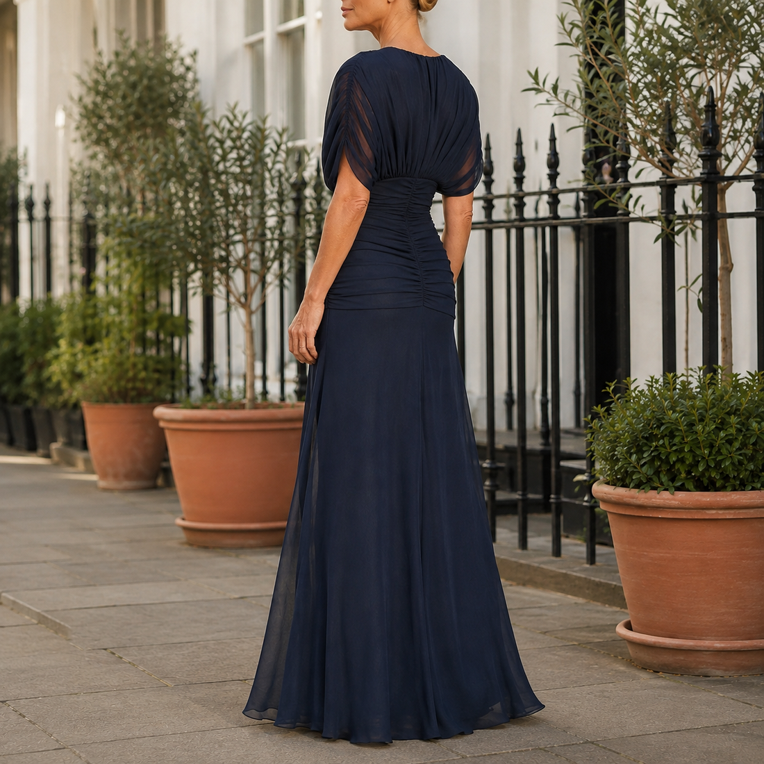 Vivienne Draped Maxi Dress - Lead Alternate View