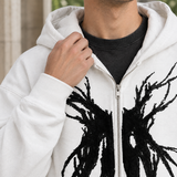 Nathanael Graphic Zip Hoodie - Lead Product Detail