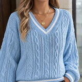 Mabel-Eve Cable Knit Sweater - Lead Product Detail