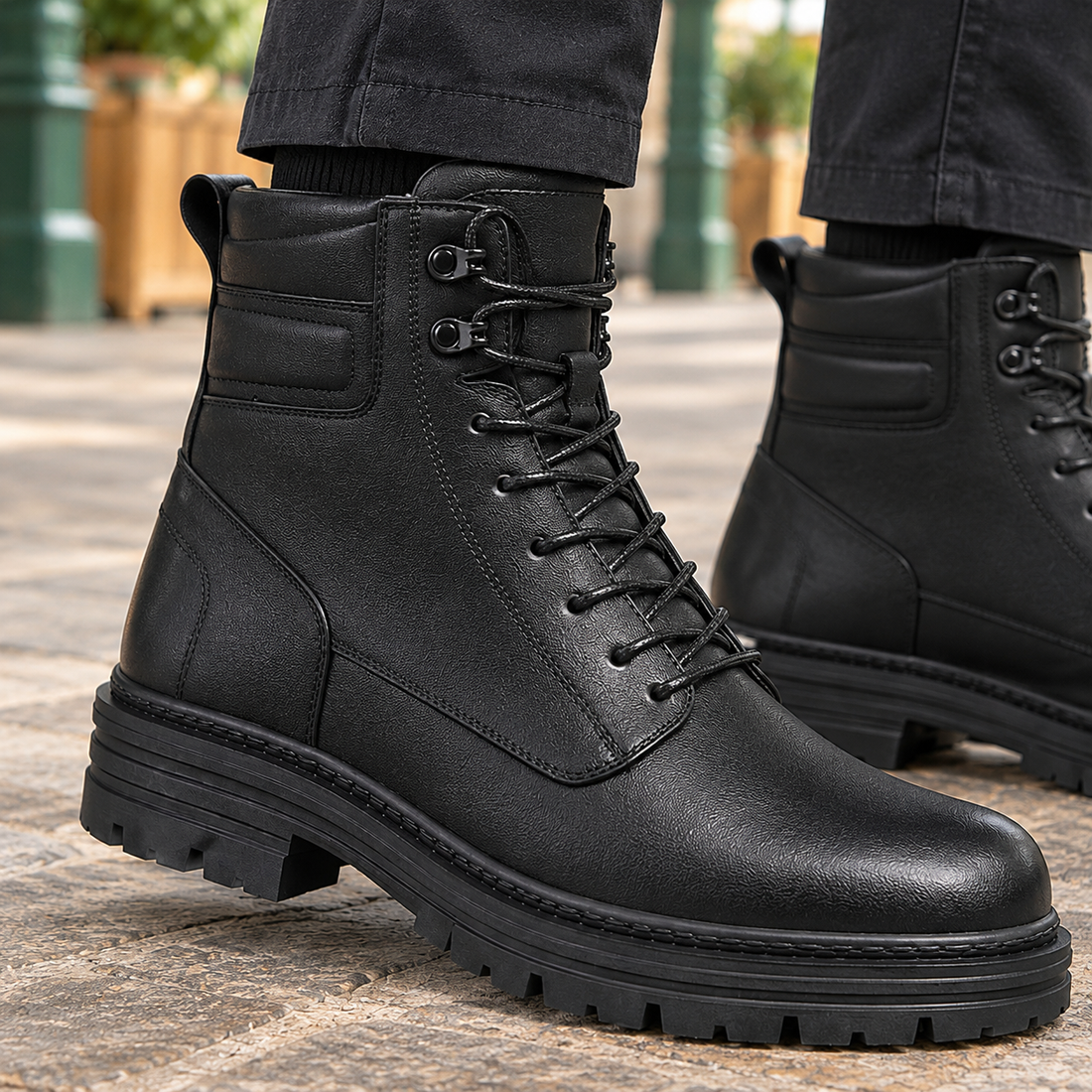 Campani Leather Boots - Lead Product Detail