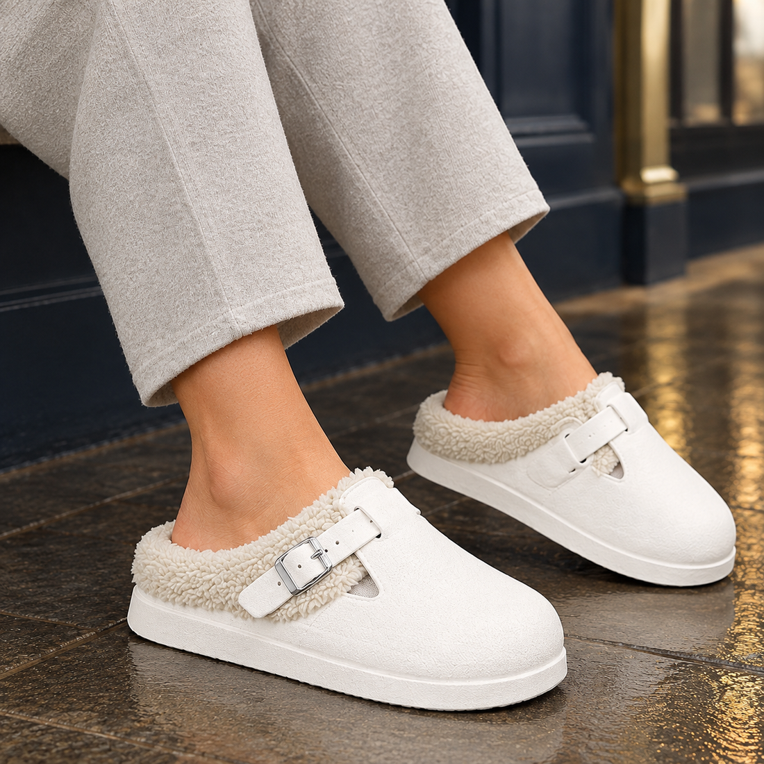 Zeno Buckle Clogs - Lead Product Detail
