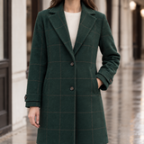 Florentine Windowpane Coat - Lead Product Detail