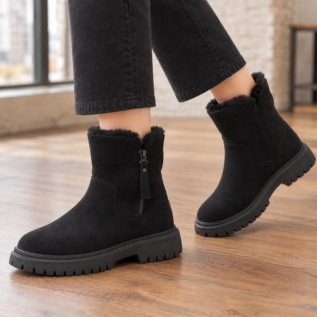 Tricarico Suede Ankle Boots - Black