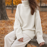Annabel-Hope Wool Turtleneck Sweater - White
