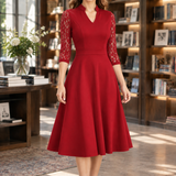 Phoebe-Belle A-Line Dress - Red