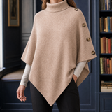 Beaumont Turtleneck Poncho - Apricot