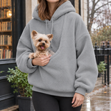 Talia-Mae Fleece Pet Hoodie - Gray