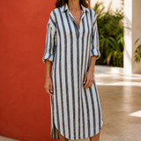 Sabine Striped Shirt Dress - Lead Product Detail