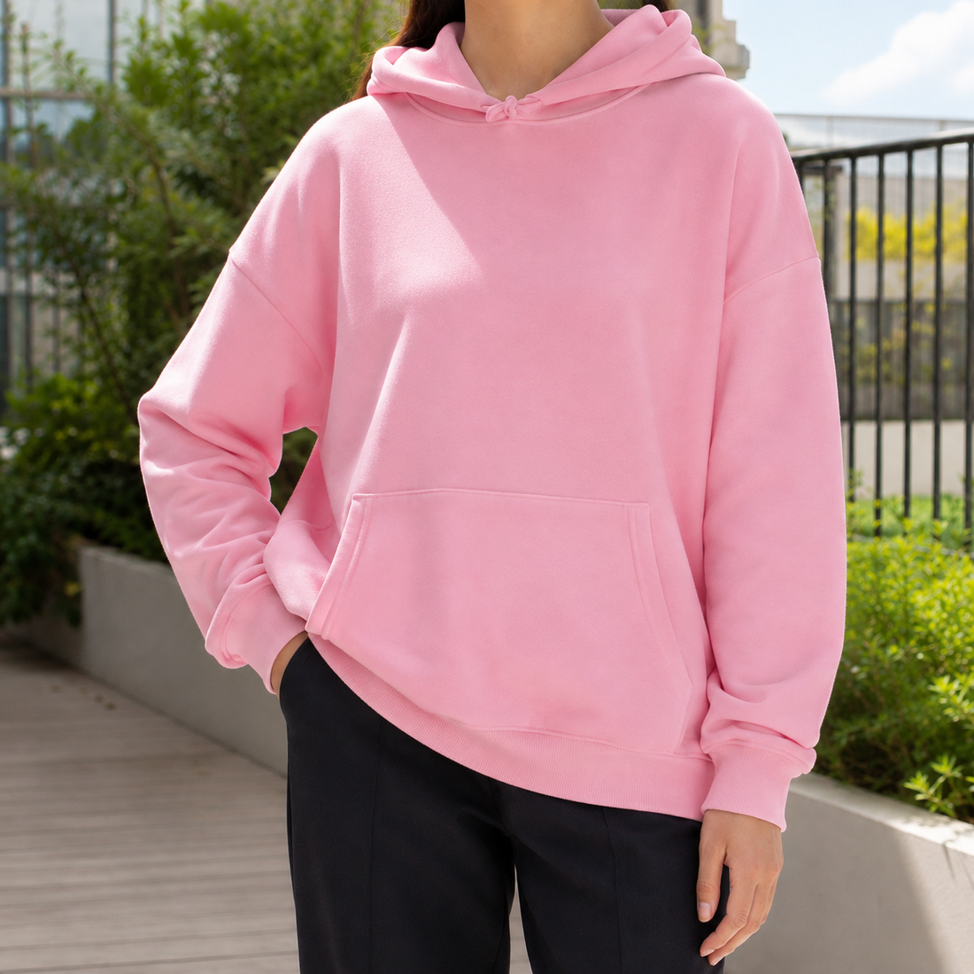 Cordelia-Grace Relaxed Hoodie - Pink
