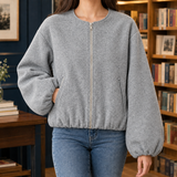 Lucinda Balloon Sleeve Jacket - Gray