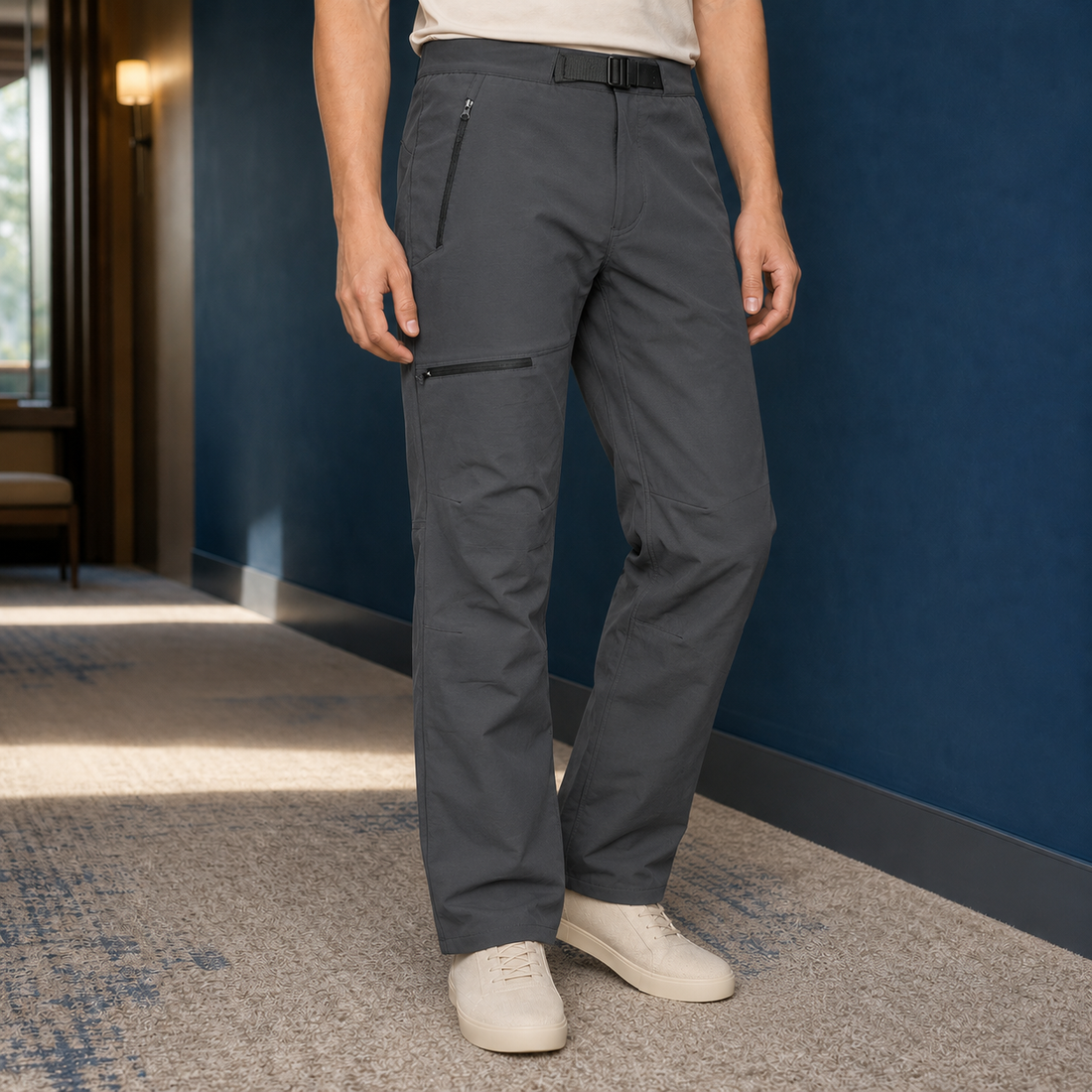Romain Straight Leg Pants - Temperament Gray