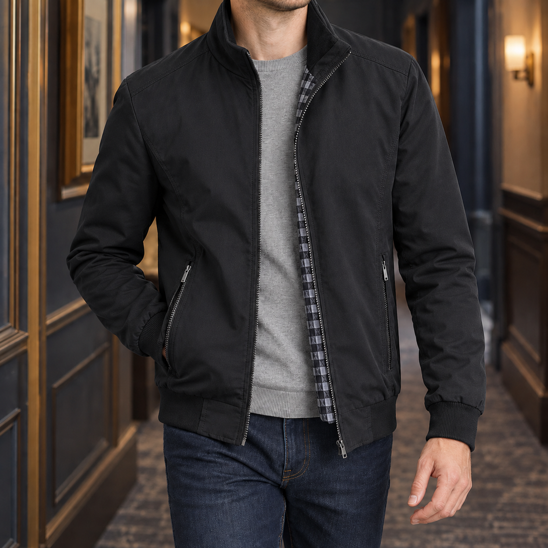 Joseph-Flynn Zip Jacket - Black