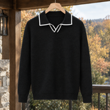 Jay-Miles Contrast Sweater - Black