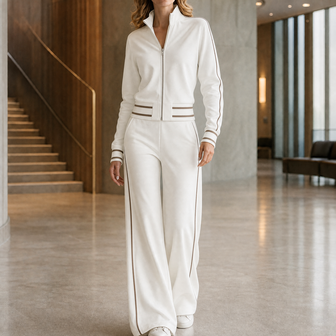 Arwen-Lane Wide Leg Set - White