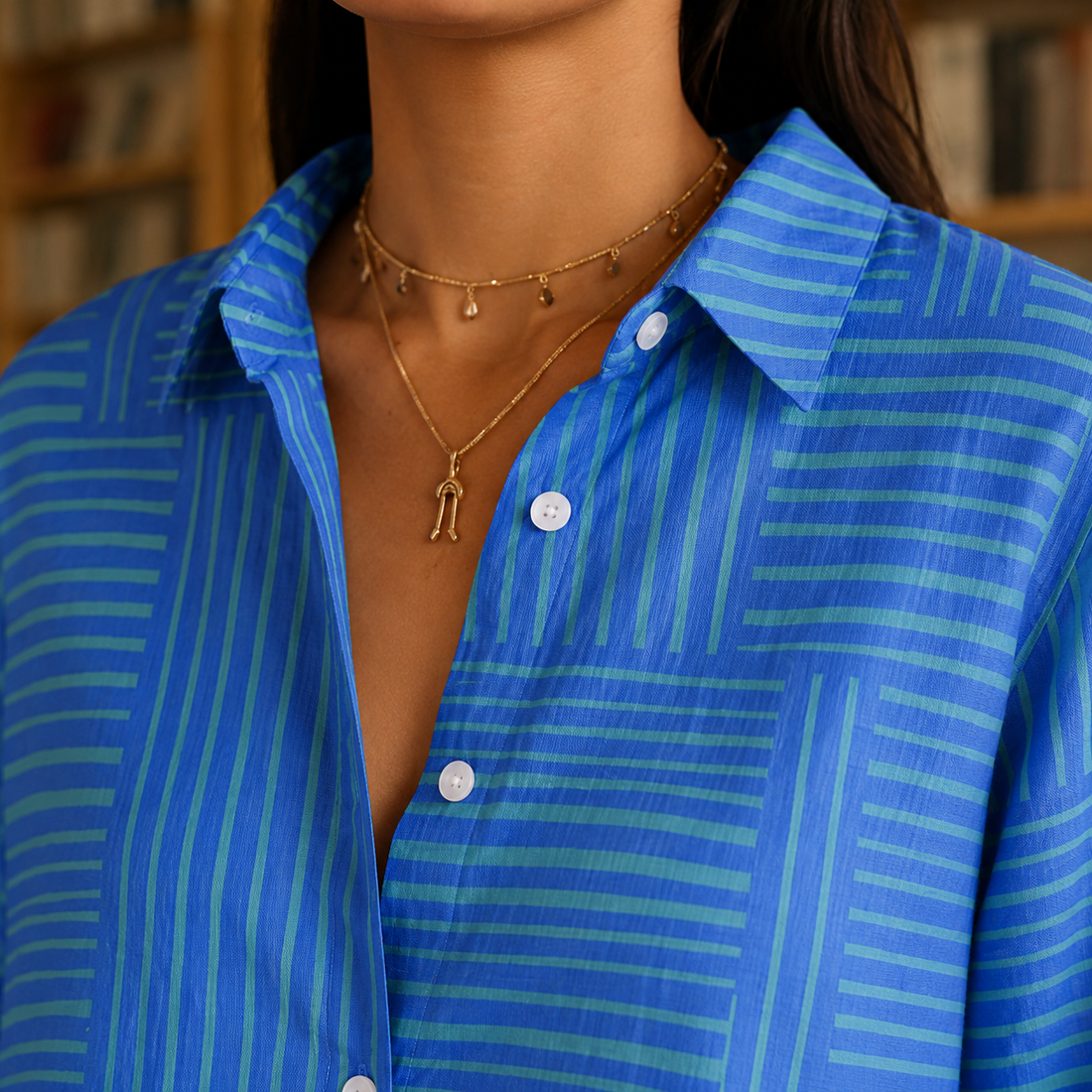 Perla Stripe Blouse - Lead Product Detail
