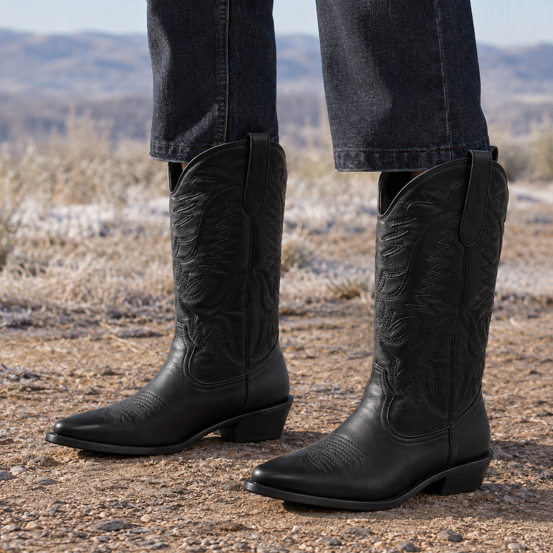 Galli-Verona Western Boots - Black