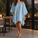 Gloria Batwing Dress - Light Blue