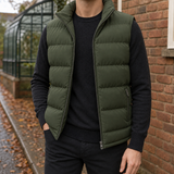 Hugo-James Puffer Vest - Army Green