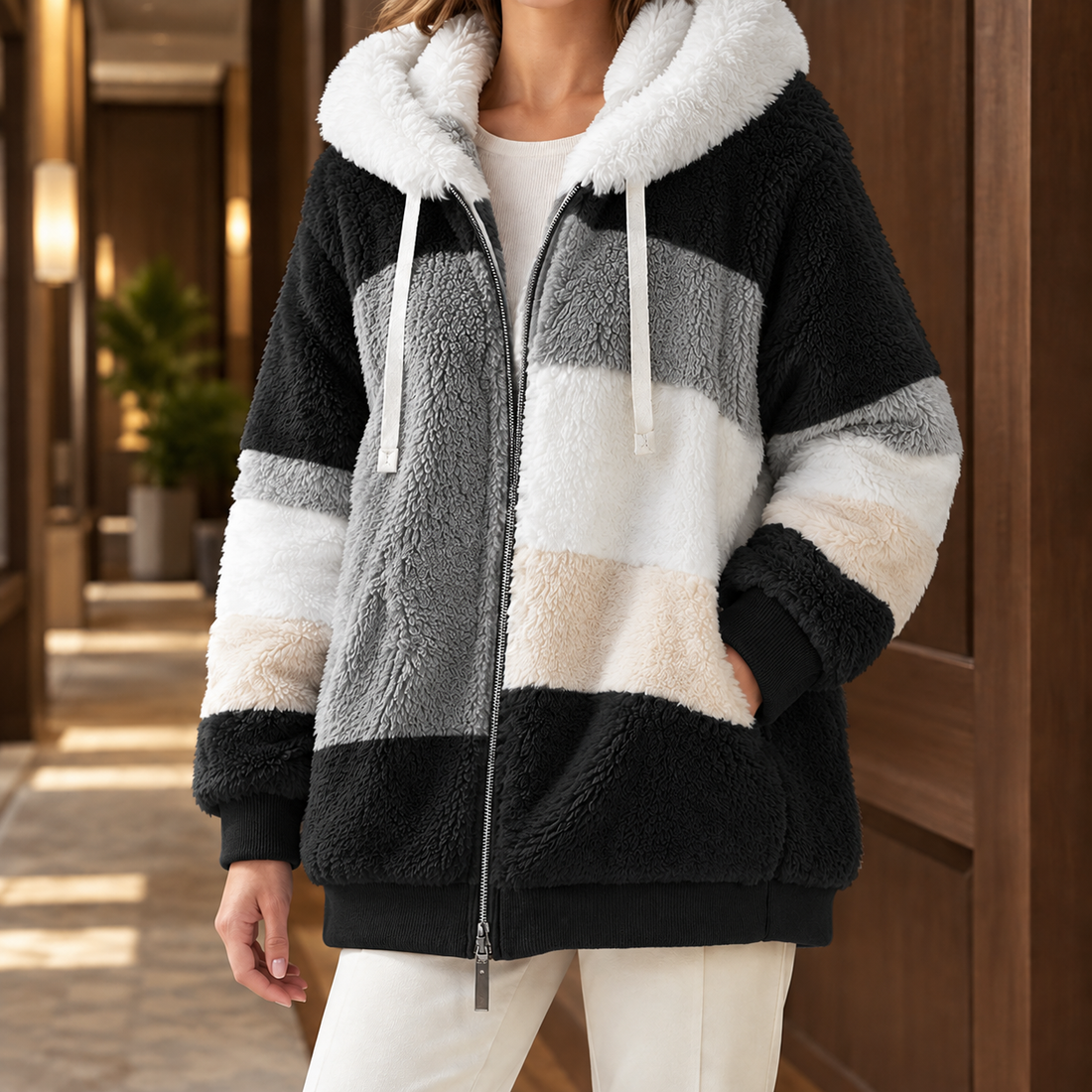 Theodora-Marie Patchwork Jacket - Black
