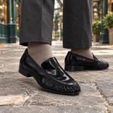 Lavagna Pleated Loafers - Black